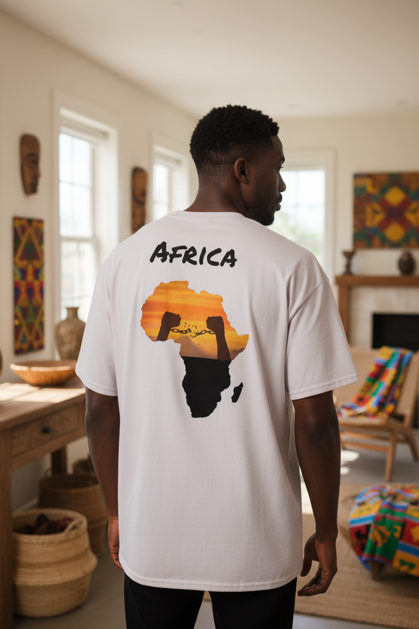 Africa Tee Ice Grey