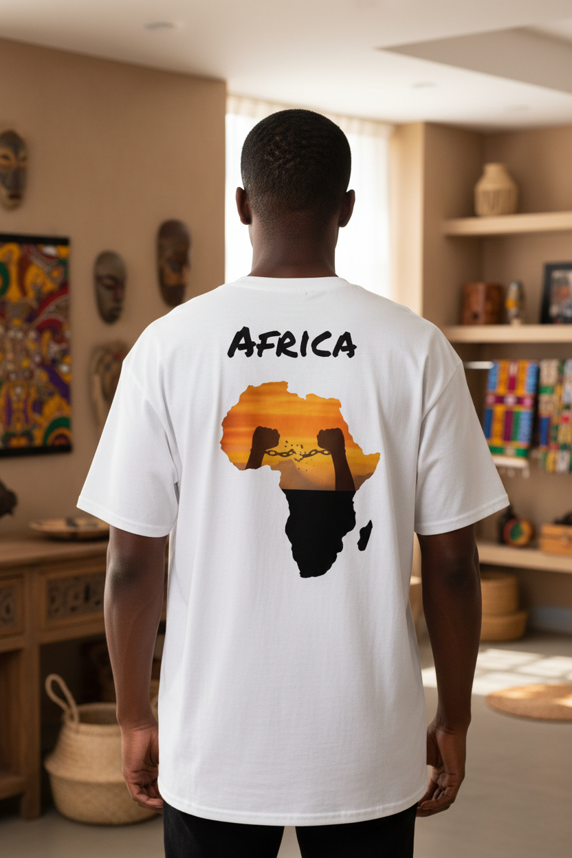 Africa Tee White dos