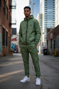 Ensemble VYRA - windbreaker + pantalon vert kaki