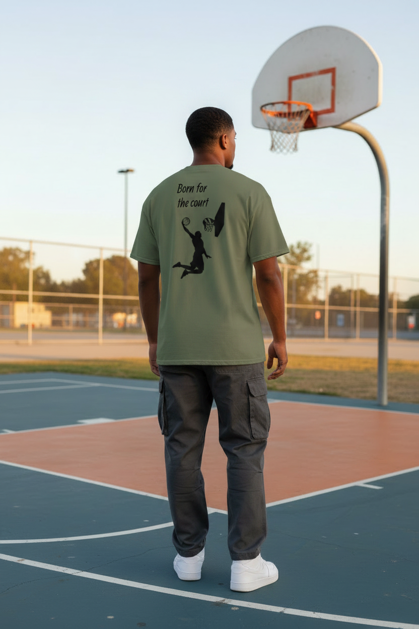 Mannequin de dos terrain de basket