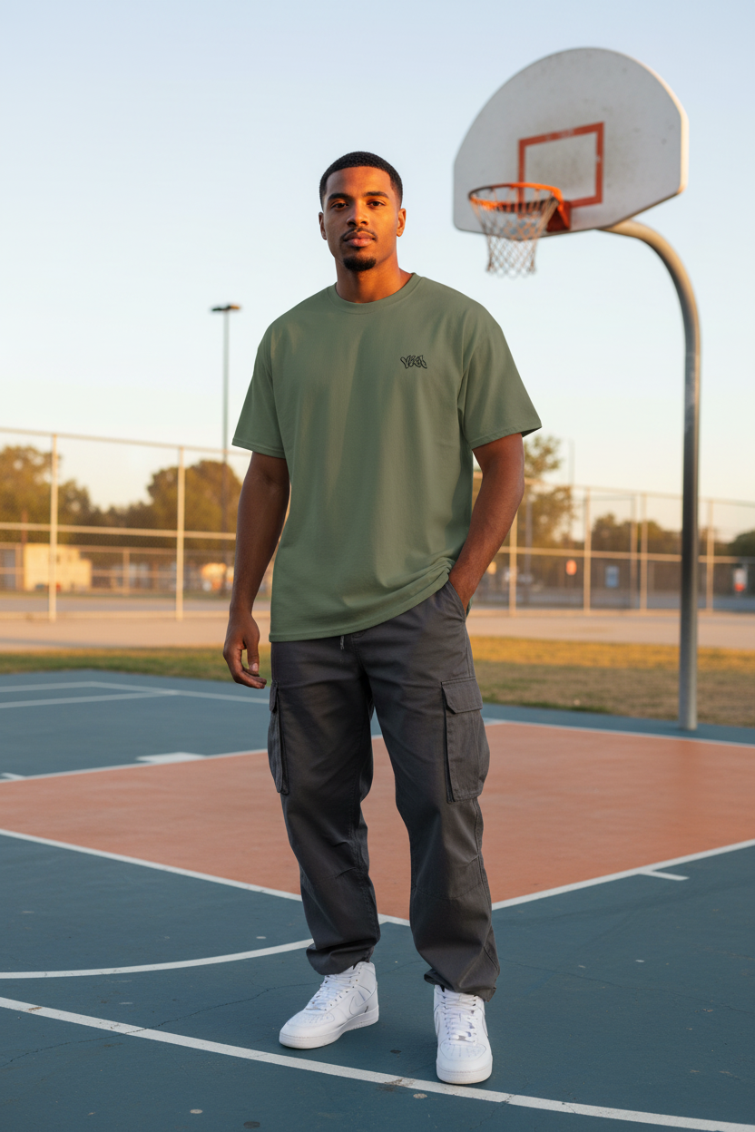 Mannequin métisse terrain de basket