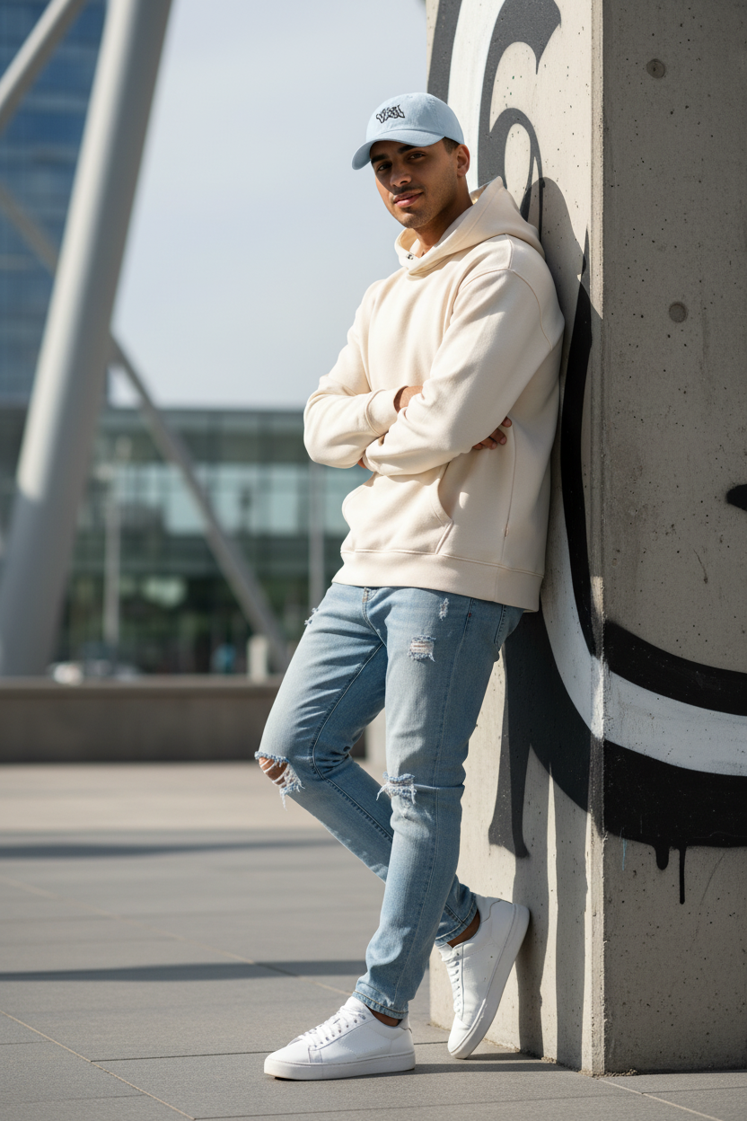 Pastel blue – garçon arabe
