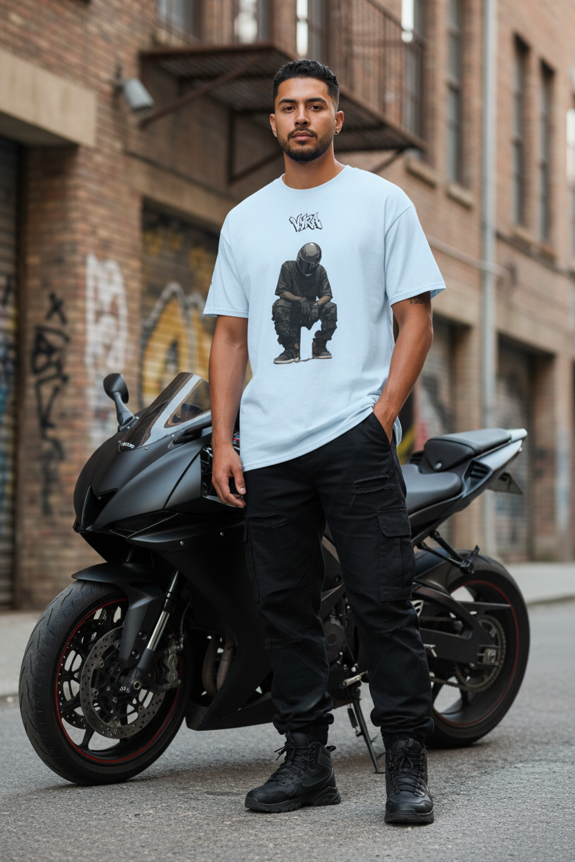 Rider Tee – Light Blue