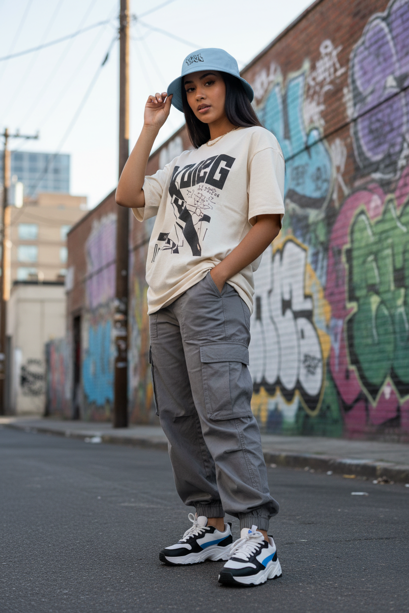 Slate blue – fille arabe – streetwear