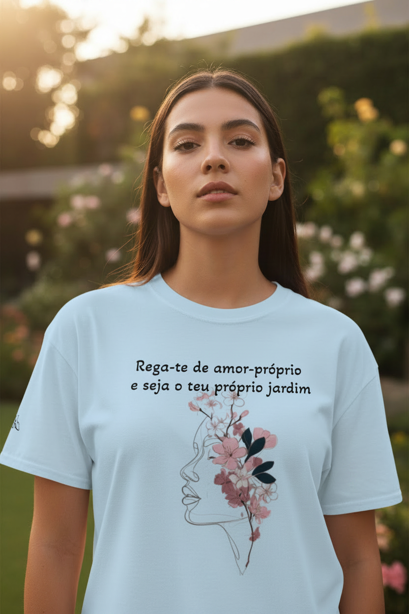 T-shirt Light Blue - jardin