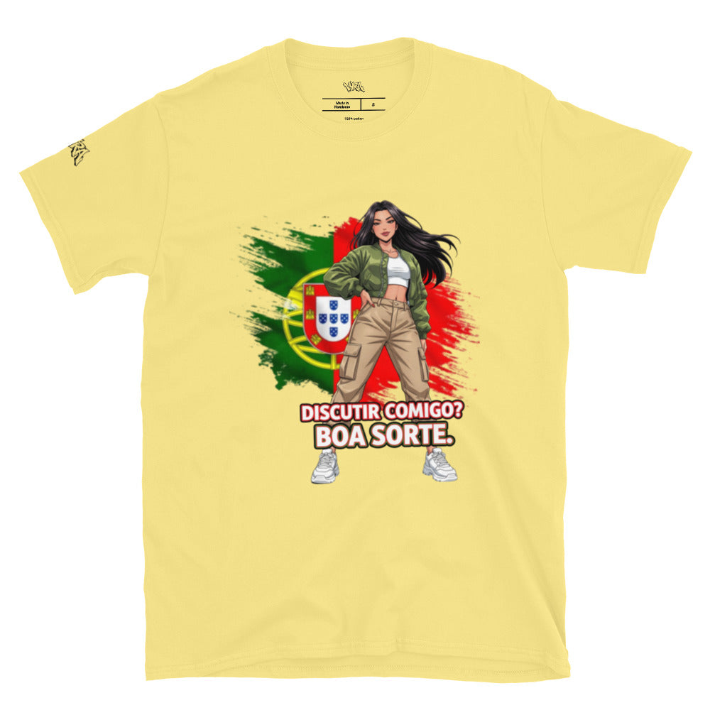 TEE shirt « discutir comigo? Boa sorte. »
