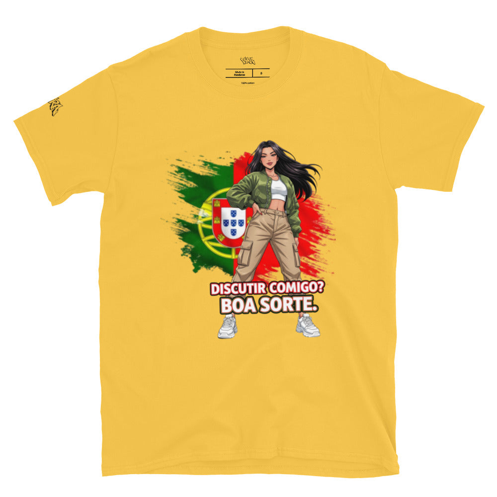 TEE shirt « discutir comigo? Boa sorte. »