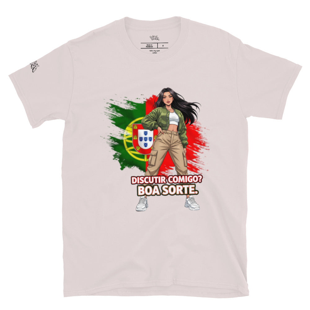 TEE shirt « discutir comigo? Boa sorte. »