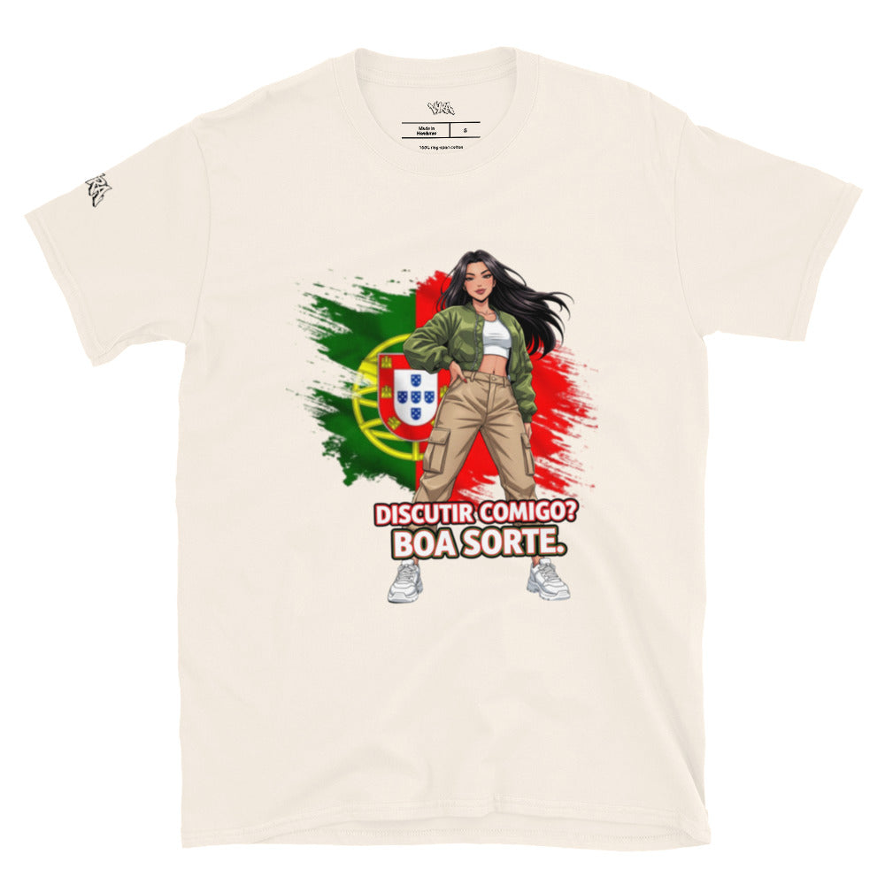TEE shirt « discutir comigo? Boa sorte. »