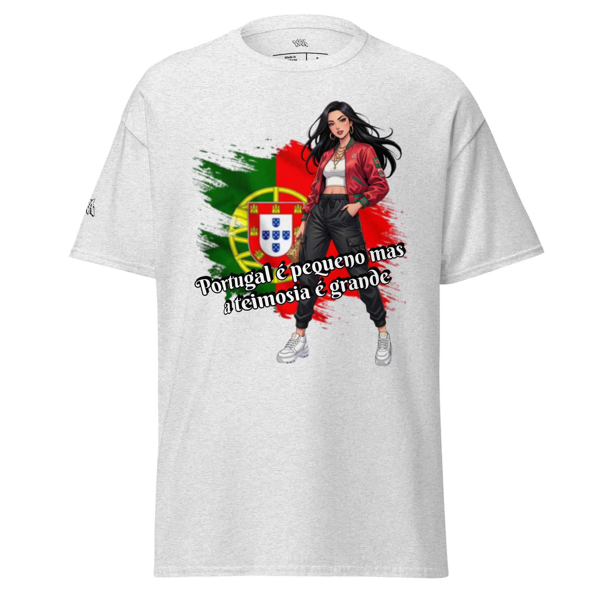 Tee-shirt femme « Portugal é pequeno mas a teimosia grande »