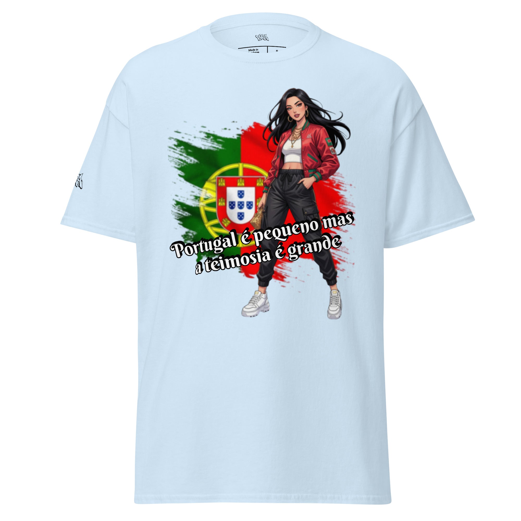 Tee-shirt femme « Portugal é pequeno mas a teimosia grande »