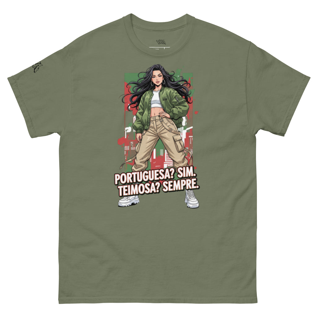 T-shirt "portuguesa? Sim Teimosa? Sempre."