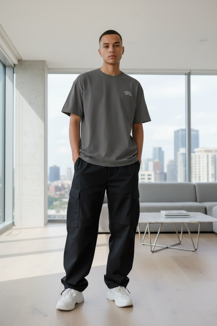 VYRA T-shirt charcoal street