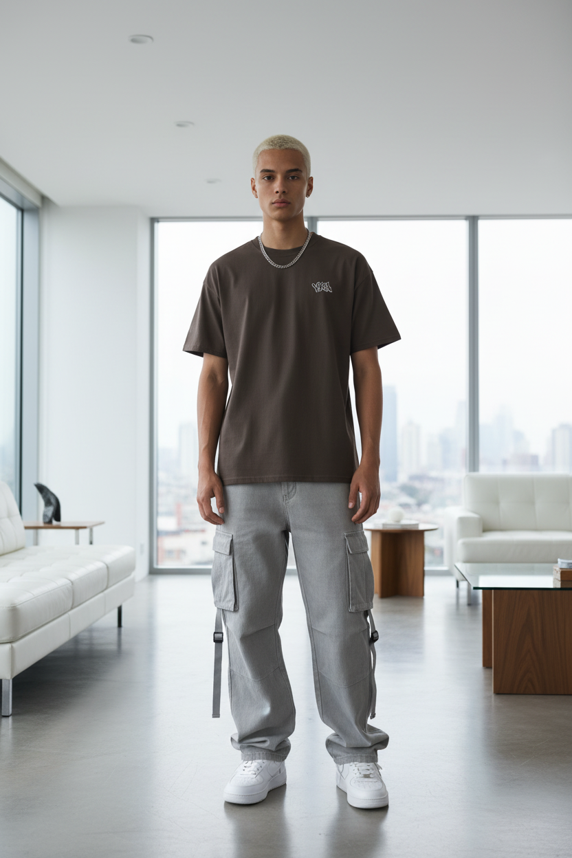 VYRA T-shirt dark chocolate street