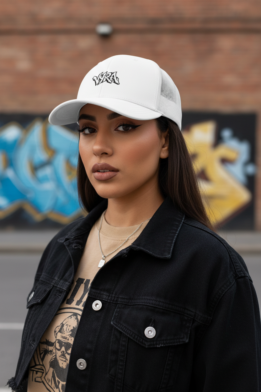 White – logo noir